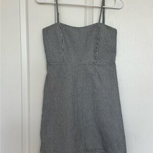 Brandy Melville- Navy and White Striped Mini Dress
